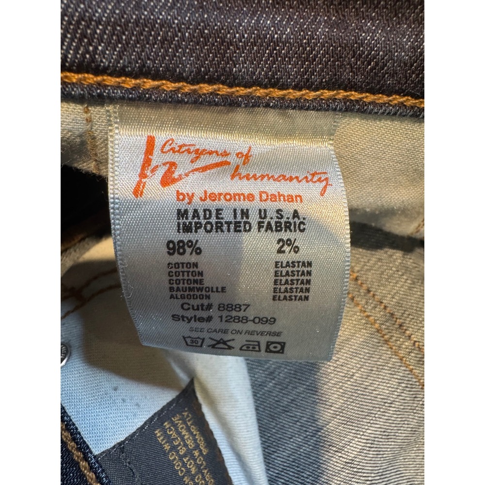 Citizens of Humanity Elson Medium Rise Straight Leg Dark Wash Jeans Size 31 - Picture 8 of 13